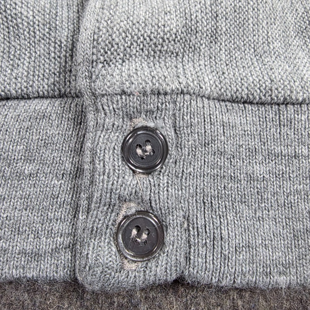 IZOD Cardigan Sweater Men's Large Gray Made In USA VTG - Picture 4 of 10